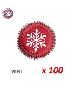 Mini-caissettes cupcakes "Flocon" x 100