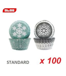 Standard Baking Cases "Snowflake"  x 100