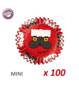 Mini Baking Cases "Santa Claus" x 100
