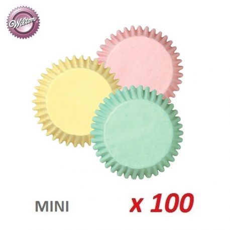 Mini Baking Cases "Assorted Pastel"  x 100