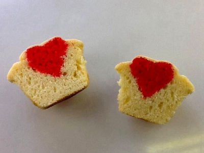 Cupcakes Petit Cœur Rouge