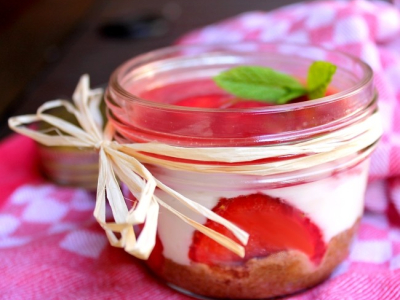 Petit Cheesecake aux fraises