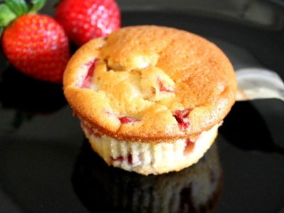 Muffins aux fraises
